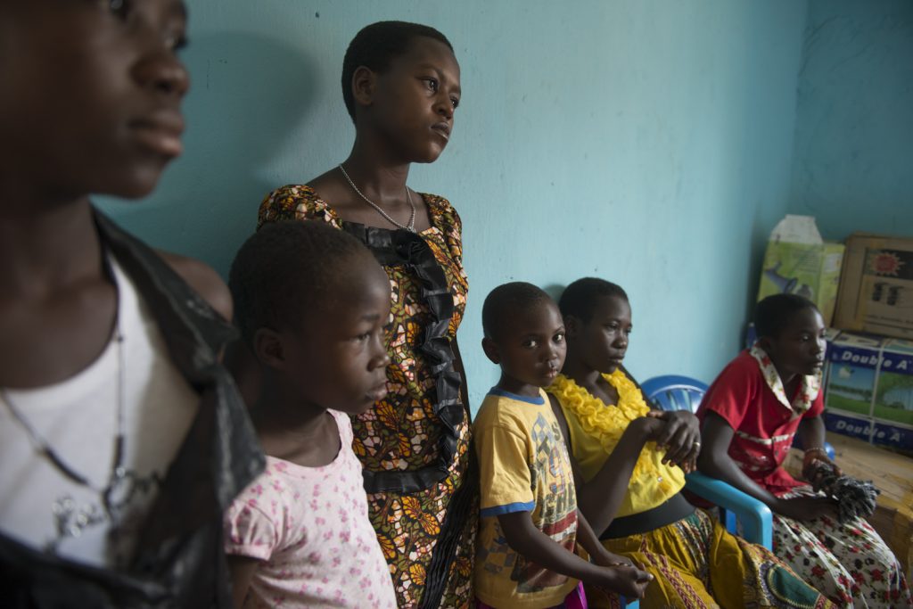 Victoria, 16, Justine, 14, Jacinta, 14, Tamelego, 7, Hellen, 6 and Emmanuel 16 are from South Sadan and being registered as refugees in Dungu Town in Congo. They fled from South Sudan without their parents. Their father is still in South Sudan, Their mother was shot dead in Deember 2015. 'The day that war started, our father was not with us, so we could not know where we can go'.