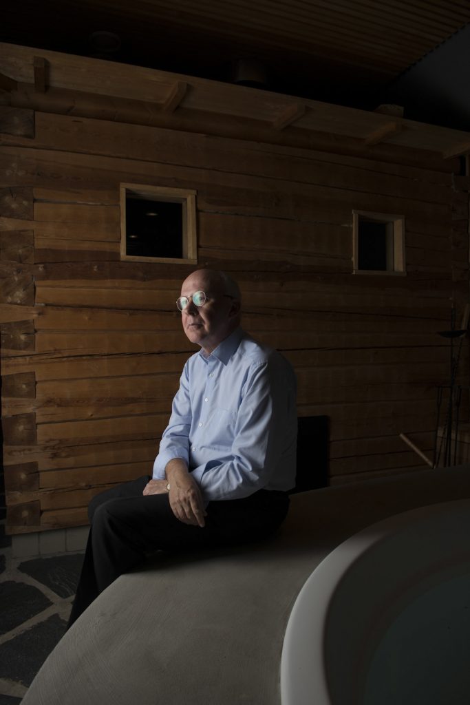 Brussels, Belgium – 9 june 2016. Former finish ambassador Jan Store in the sauna of his former residence.