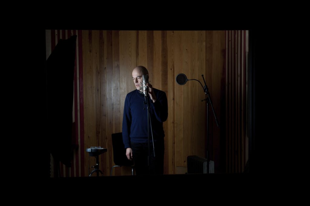 Dominique A en enregistrement de son nouvelle album a Bruxelles- Studio Rising Sun.