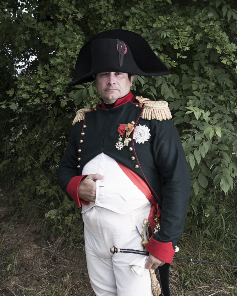 Frank Samson, avocat parisiens incarnant le personnage de Napoléon.Bicentenaire de la bataille de ligny.